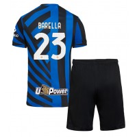 Fotbalové Dres Inter Milan Nicolo Barella #23 Dětské Domácí 2024-25 Krátký Rukáv (+ trenýrky)